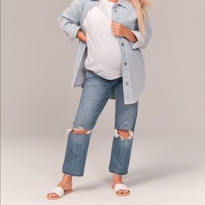 Abercrombie maternity ankle straight jeans